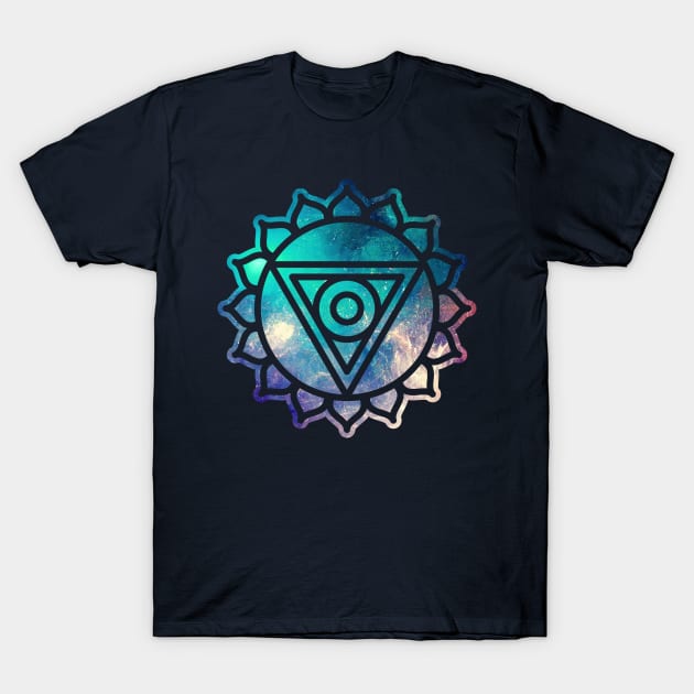 Galaxy Mandala: Vishudda T-Shirt by artofiwan